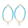 Ocean Natural Sea Shell Pendant Chip Beaded Necklaces for Women NJEW-JN06388-2