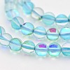 Round Synthetic Moonstone Beads Strands G-M210-8mm-10-1