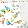 20Pcs 4 Colors Alloy Pendants ENAM-YW0009-44-3