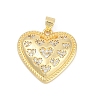 Brass Micro Pave Cubic Zirconia Pendants KK-D317-091G-1