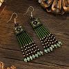 Handmade Bohemian Glass Seed Bead Beaded Chandelier Earrings DO8227-2