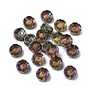 20Pcs Half Plated Electroplate Glass Transparent Beads Strands EGLA-YW0005-18B-1