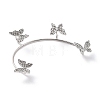 Butterfly Crystal Rhinestone Cuff Earrings for Girl Women Gift EJEW-F275-02A-P-3