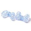 Plating Transparent Crackle Acrylic Beads MACR-D024-17-02-1