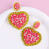 Valentine's Day Acrylic Dangle Stud Earrings FS-WG3830D-03-1