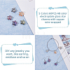 60Pcs Wire Wrapped Electroplate Glass Pendants PALLOY-FH0008-76B-3