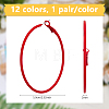 12 Pairs 12 Colors Alloy Huggie Hoop Earrings EJEW-DC0001-43-2