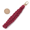 Handmade Macrame Cotton Threads Wrist Strap Pendant Decoration HJEW-JM02623-5