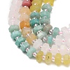 Natural Rhodonite & Yellow Aventurine & Rose Quartz & Amazonite & Lemon Jade & Strawberry Quartz & Green Aventurine Beads Strands G-G317-A01-3x6mm-5