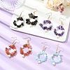 Natural Gemstone Beaded Dangle Earrings EJEW-JE07215-1