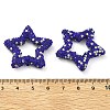Star Shape Polymer Clay Rhinestone Beads CLAY-NH0001-06D-3