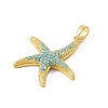 Ocean Brass & Rhinestone Pendants RB-CBA4B36-04G-01-2