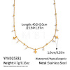 Elegant 304 Stainless Steel Cross and Imitation Pearl Round Beads Pendant Necklaces for Women YC6903-1