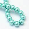 Baking Painted Pearlized Glass Pearl Round Bead Strands HY-Q330-8mm-65-4