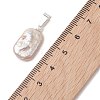 Natural Baroque Keshi Pearl Pendants PALLOY-JF05218-02-4