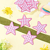8Pcs Star with Lattice Computerized Embroidery Polyester Iron on/Sew on Patches PATC-TA0001-49A-6