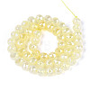 Anti-Tarnish Electroplate Glass Beads Strands GLAA-N064-8mm-02-3