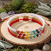 3Pcs Adjustable Chakra Natural & Synthetic Mixed Stone Round Bead Braided Bracelet Sets ZZ4943-4-4