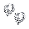 304 Stainless Steel Crystal Rhinestone Horse Eye Ear Plugs Gauges WG9936D-06-5