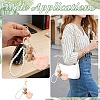 ABS Plastic Imitation Pearl & Plastic Bear Keychains KEYC-YW00296-6