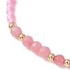Glass Seed Bead & Dyed Natural White Jade Beads Bracelets for Women BJEW-MZ00311-02-3