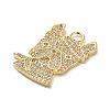 Brass Micro Pave Cubic Zirconia Pendants KK-K355-36G-2