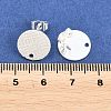 304 Stainless Steel Ear Stud Findings STAS-O119-14C-S-3