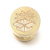 Christmas Golden Tone Wax Seal Brass Stamp Heads AJEW-A058-01E-1