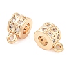 Brass Micro Pave Clear Cubic Zirconia Charms KK-U028-17G-2