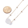 Natural Quartz Crystal Stone Pendant Necklace for Women NJEW-JN03781-02-3
