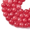 Natural White Jade Imitation Rhodonite Beads Strands G-I299-F15-8mm-4