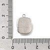 Brass Pave Natural White Shell Pendants KK-U061-07P-3