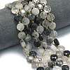 Natural Tourmalinated Quartz Beads Strands G-C116-A107-01-1
