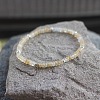 Heated Natural Citrine Rondelle Beaded Stretch Bracelets UT5328-12-1