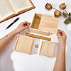 4Pcs 3 Styles Wood Storage Boxes with Sliding Lid ODIS-FG0002-27-3