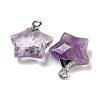 Natural Amethyst Pendants G-P540-01P-10-2