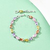 Platinum Tone Brass Micro Pave Cubic Zirconia Tennis Bracelets BJEW-B160-07P-2