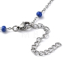 304 Stainless Steel with Enamel Satellite Chain Necklaces NJEW-G117-01P-4