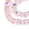 Electroplate Transparent Glass Beads Strands X-EGLA-N022-04A-D14-3