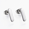 Tarnish Resistant 304 Stainless Steel Stud Earrings EJEW-H350-18P-1