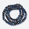 Electroplate Glass Beads Strands X-EGLA-A034-T6mm-I03-2