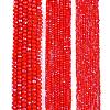 Electroplate Opaque Solid Color Glass Beads Strands LS-EGLA-A044-P6mm-L22-2