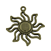 Tibetan Style Alloy Solar Eclipse Pendants TIBEP-R304-004AB-FF-1