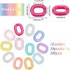 360Pcs 12 Style  Acrylic Linking Rings FIND-FH0003-75-5