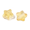 Transparent Spray Painted Frosted Glass Beads X2-GLAA-NH0003-01D-2