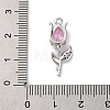 Ion Plating(IP) Brass Micro Pave Cubic Zirconia Tulip Pendants KK-U042-02P-02-3