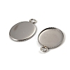 304 Stainless Steel Pendant Cabochon Settings STAS-NH0002-01B-P-2