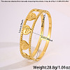 304 Stainless Steel Heart Wave Cutout Hinged Cuff Bangles for Women WG6F9C2-01-2