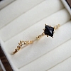 Rhombus Synthetic Blue Goldstone Finger Rings PW-WGF47D5-01-1