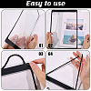 Erasable PVC Hanging Price Tags with Rope CDIS-WH0021-069D-01-4